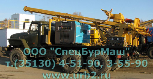 Буровая установка УРБ 2а2 на шасси автомобиля Урал-4320