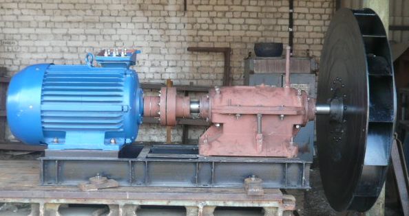 Ходовая часть к дымососу ДН-12,5 в сборе с рабочим колесом и электродвигателем