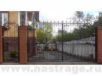 Садовые ворота и калитка металлические кованные