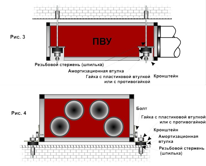 Варианты монтажа эффектера рекуператора