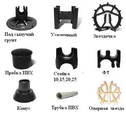 Фиксаторы арматуры в ассортименте