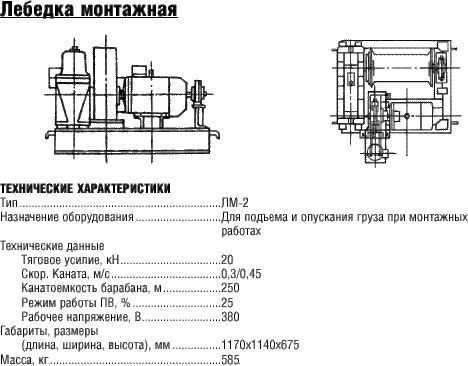 лебедка монтажная