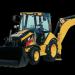 экскаватор-погрузчик марки Caterpillar с гидромолотом